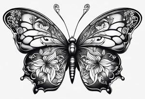 A night butterfly tattoo idea