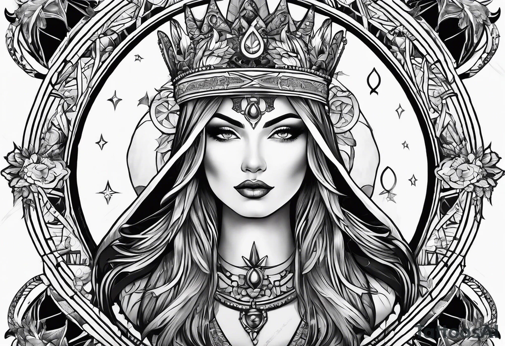 High priestess tarot tattoo idea