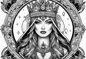 High priestess tarot tattoo idea