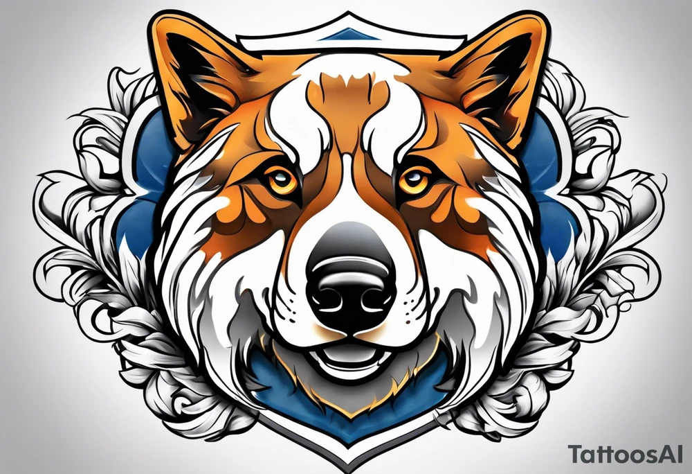 Paw print Air Force tattoo idea