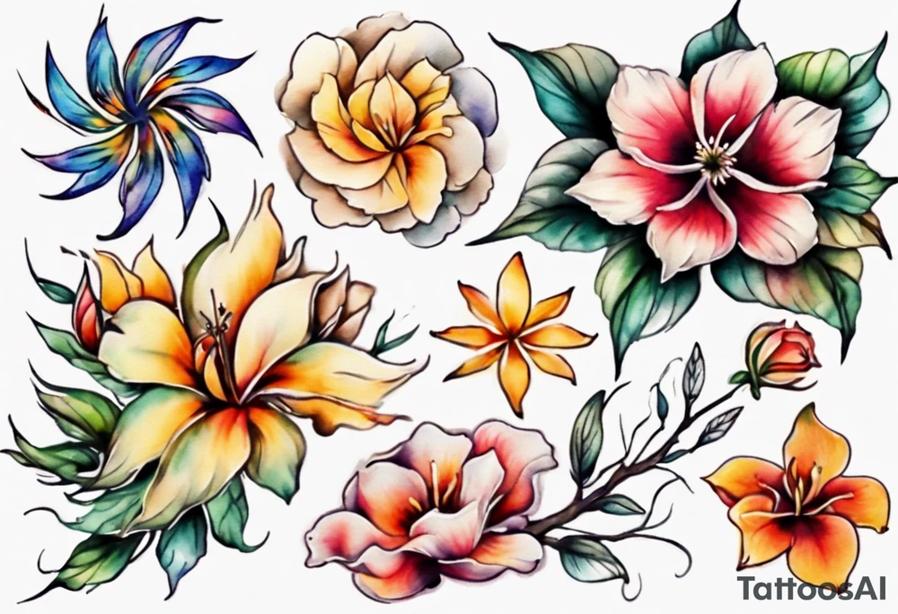 a bobinsana flower tattoo idea