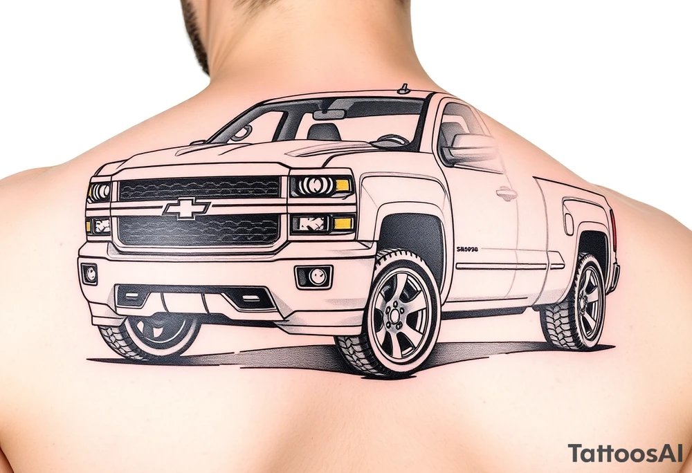 Chevy Silverado 1500 lowrider tattoo idea