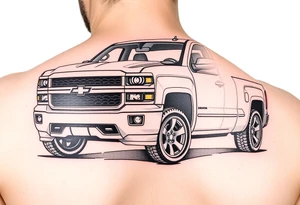 Chevy Silverado 1500 lowrider tattoo idea