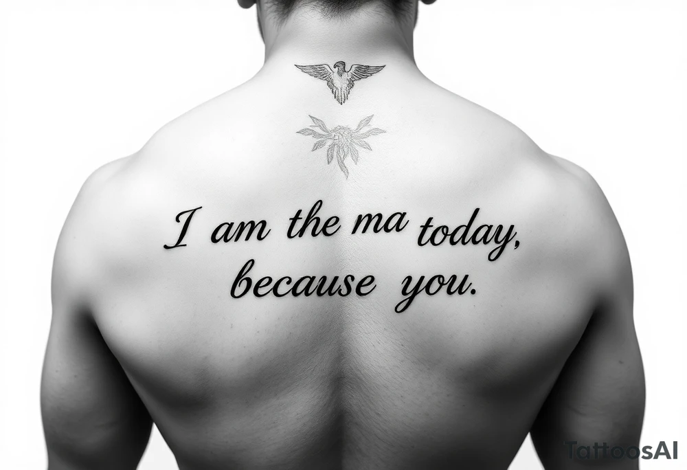 i am the man i am today because of you on the forearm tattoo idea