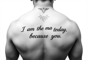 i am the man i am today because of you on the forearm tattoo idea