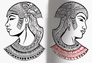 Polynesian neck to chin tattoo tattoo idea