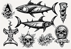 tuna bones tattoo idea