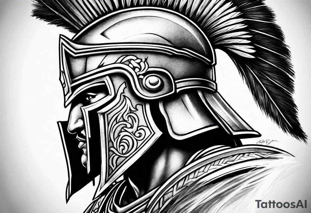Spartan warrior tattoo idea