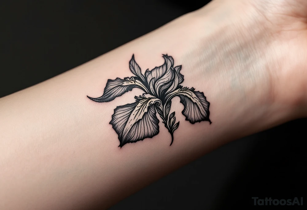 Iris flower tattoo idea