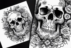 skull tattoo for legs tattoo idea