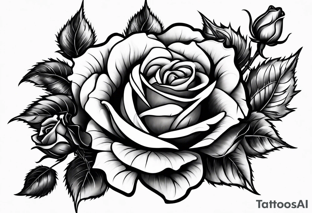 Roses with thorns wrapped around a cross tattoo idea
