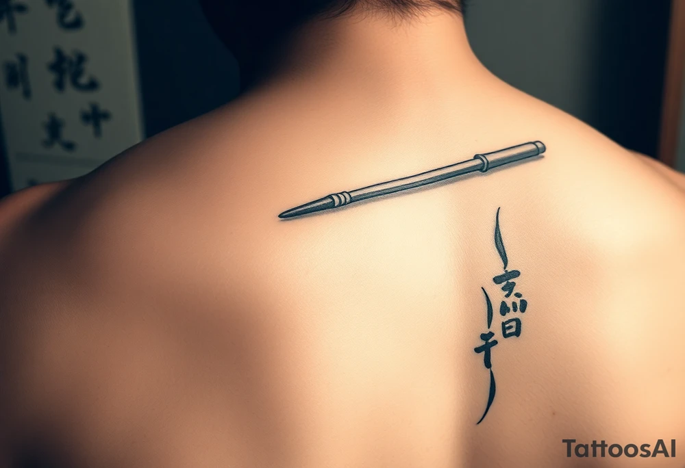 chinese chopsticks with ancient treatment about 5cm long , 1 cm wide tattoo idea