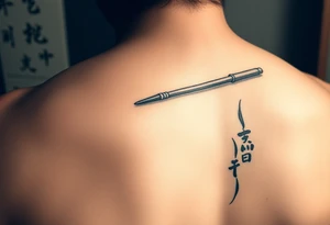 chinese chopsticks with ancient treatment about 5cm long , 1 cm wide tattoo idea