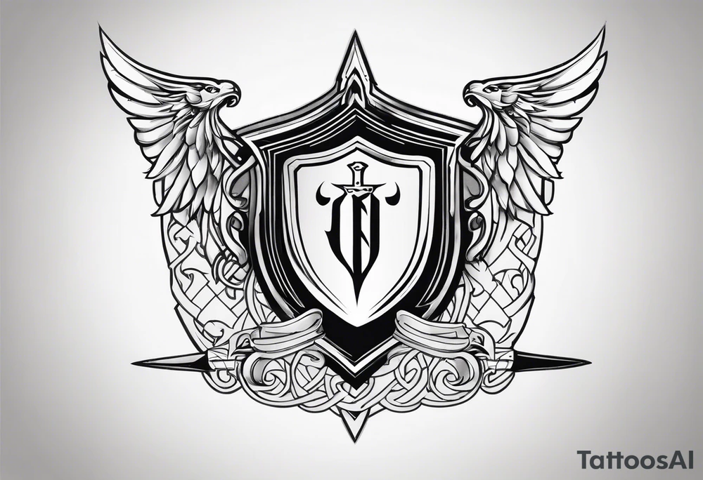 Valhalla shield  steps sword tattoo idea