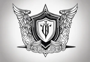 Valhalla shield  steps sword tattoo idea