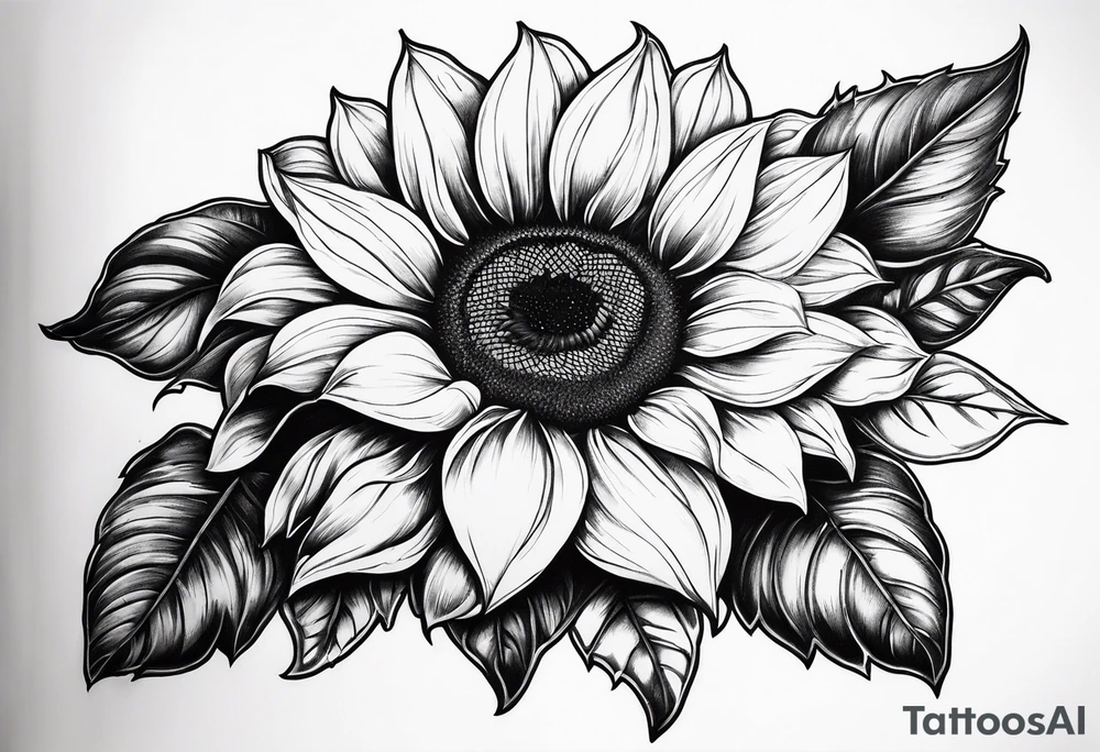 Sunflower, book, flower rose tattoo idea