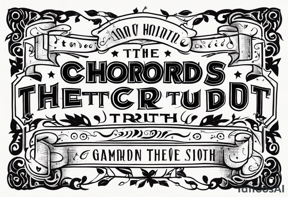 Three chords and the truth tattoo idea