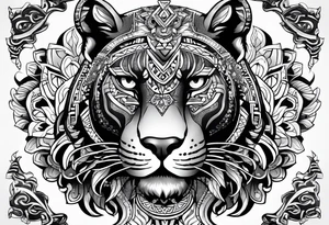 aztec black jaguar tattoo idea