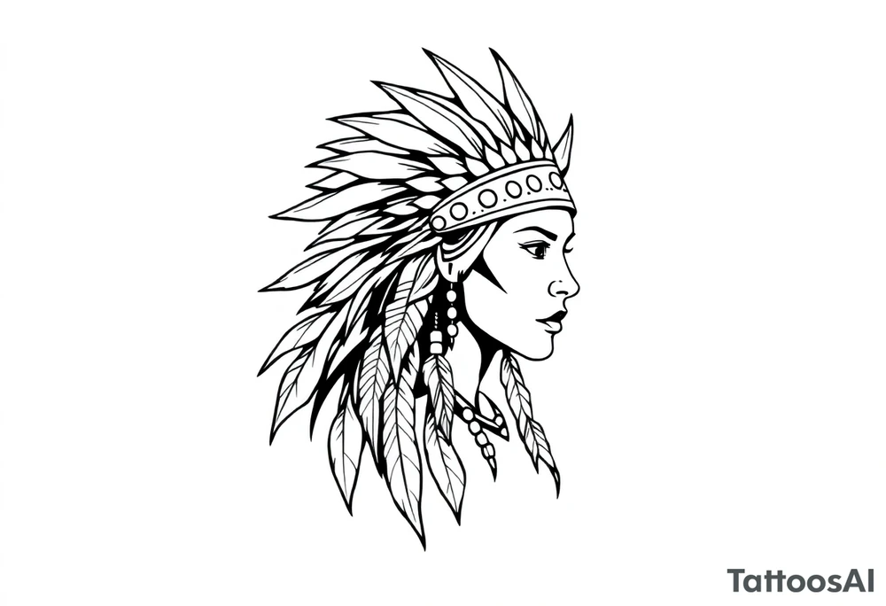 Native American female tattoo idea