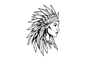 Native American female tattoo idea