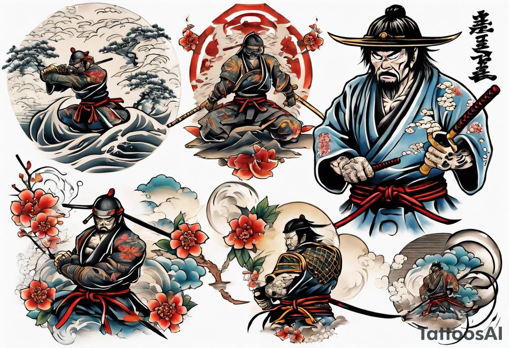 Samurai tatoo Jiu-Jitsu tattoo idea