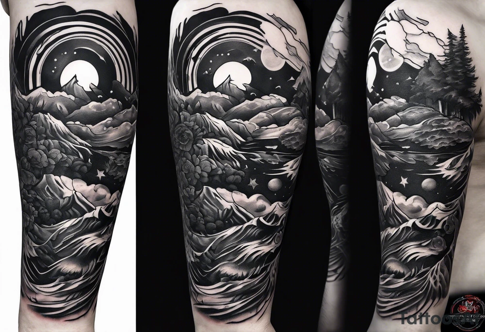 PTSD sleeve tattoo idea