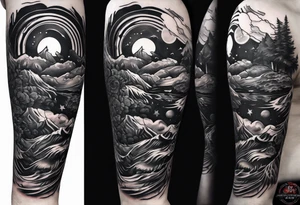 PTSD sleeve tattoo idea