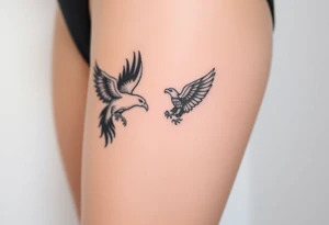 phoenix and eagle tattoo idea