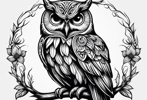 Infinity owl tattoo idea