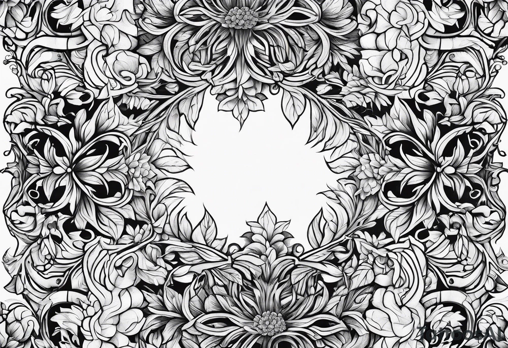 Leafy vines tattoo idea