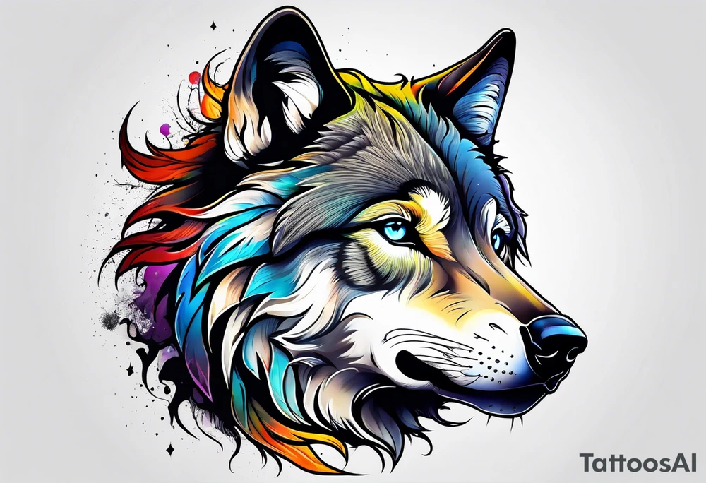 Wolf tattoo idea