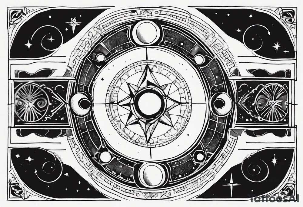 Astrology, Gemini, Natal Chart, angelic, soul mates, vision, planetary, ying yang, the moon, third eye, mystical
armband tattoo idea