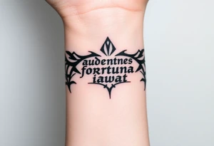Audentes fortuna iavat quote from Latin, Roman army symbol as well tattoo idea