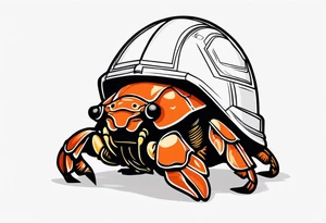 hermit crab wearing a storm trooper helmet tattoo idea