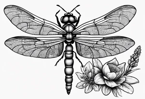 Book lavender dragonfly bee standing stones tattoo idea