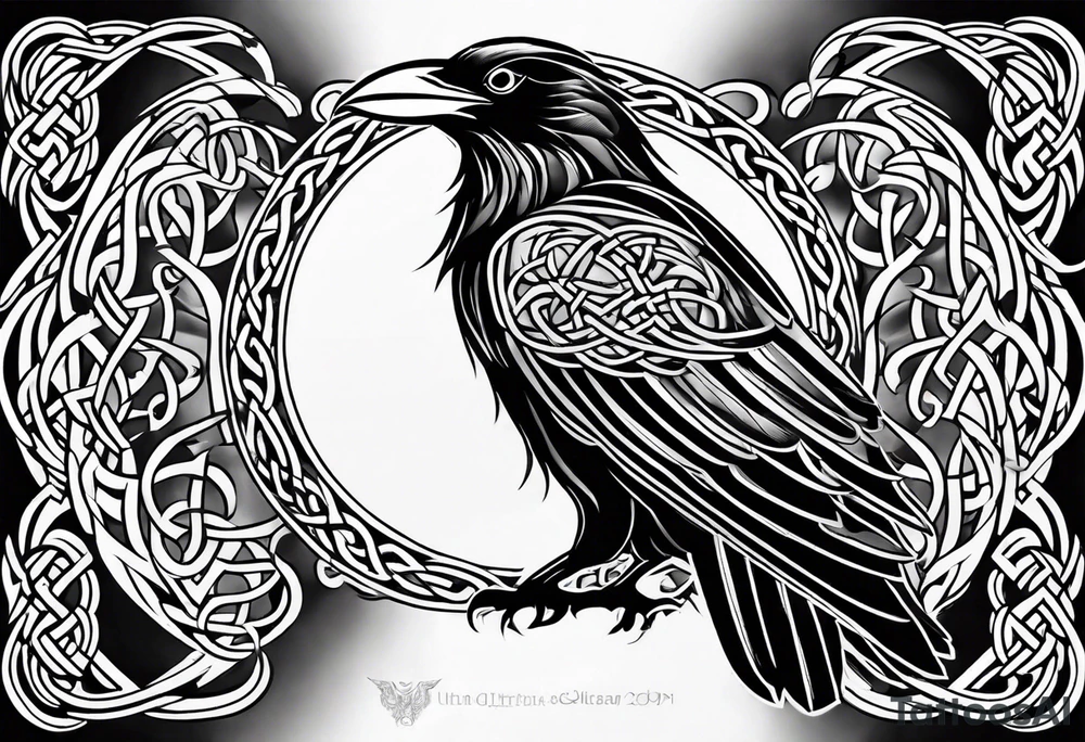 celtic raven tattoo idea