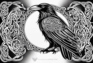 celtic raven tattoo idea