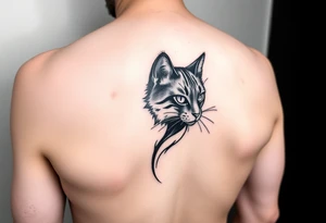 black cat tattoo idea