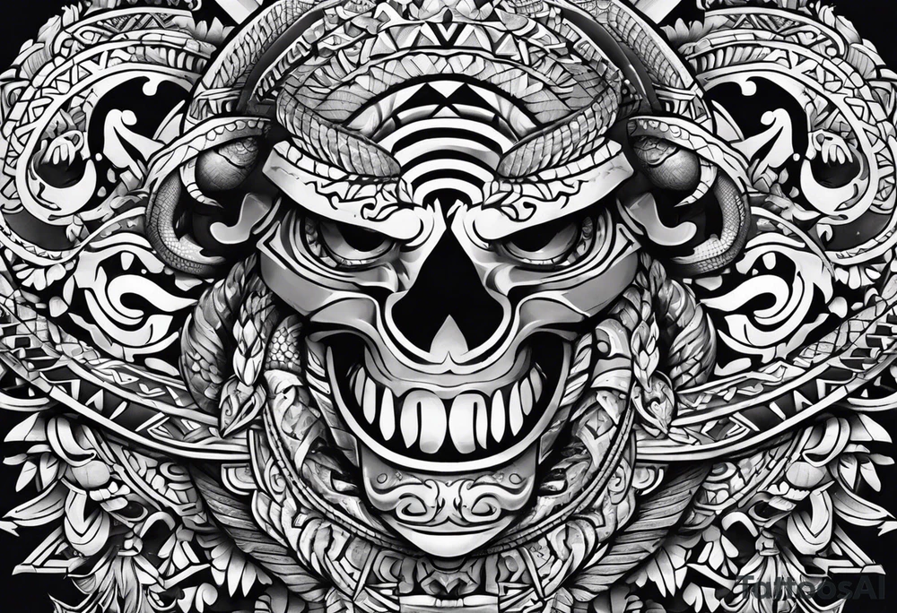 Aztec snake tattoo idea