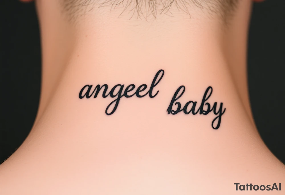 angel baby tattoo idea