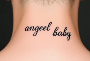 angel baby tattoo idea