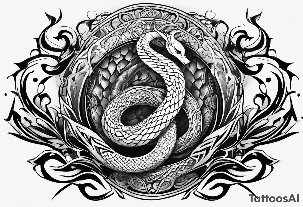 maleficent evil snakes tattoo idea