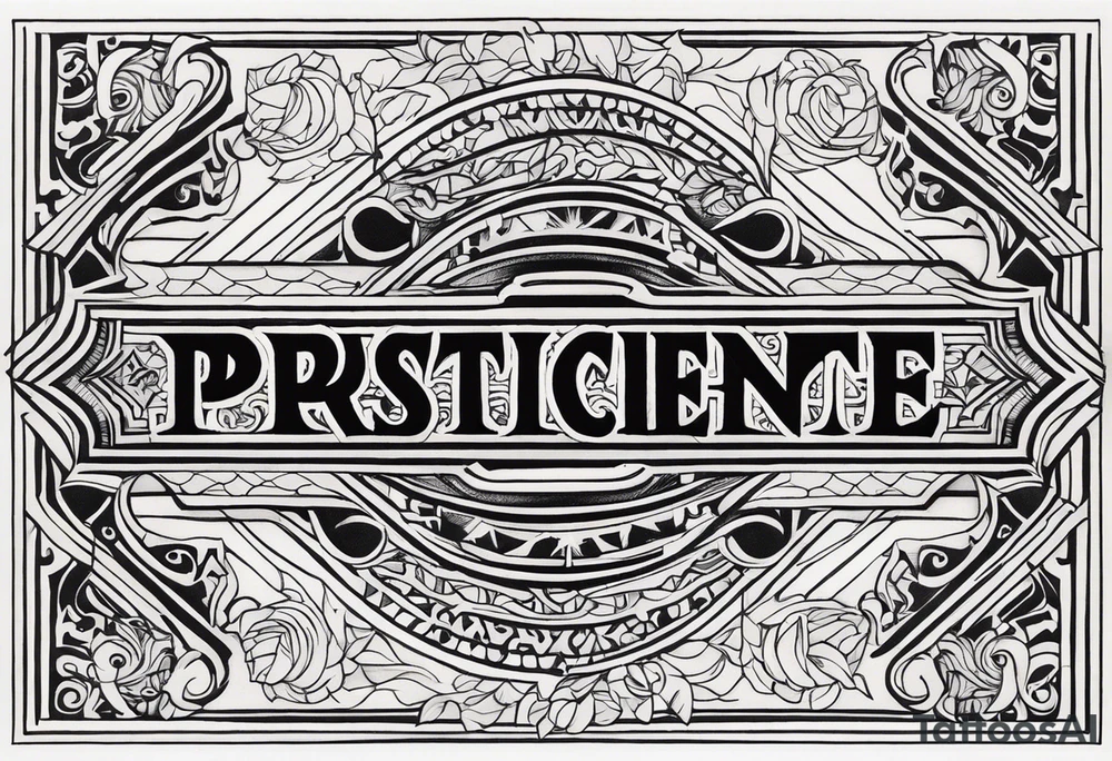 The words persistence discipline and patience one under the other as a side neck tattoo  pieces bold with background shading tattoo idea