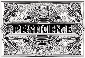 The words persistence discipline and patience one under the other as a side neck tattoo  pieces bold with background shading tattoo idea