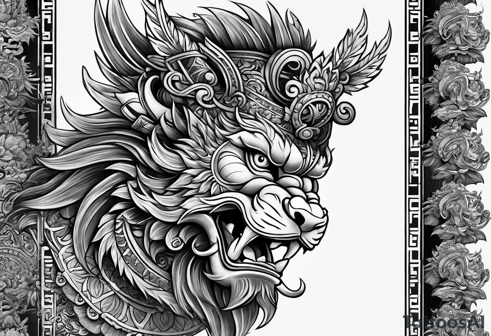 Balanise Barong side tattoo idea