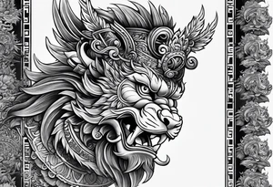 Balanise Barong side tattoo idea