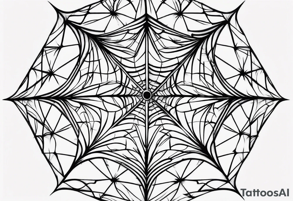 Symetrical spider web tattoo idea