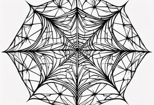 Symetrical spider web tattoo idea