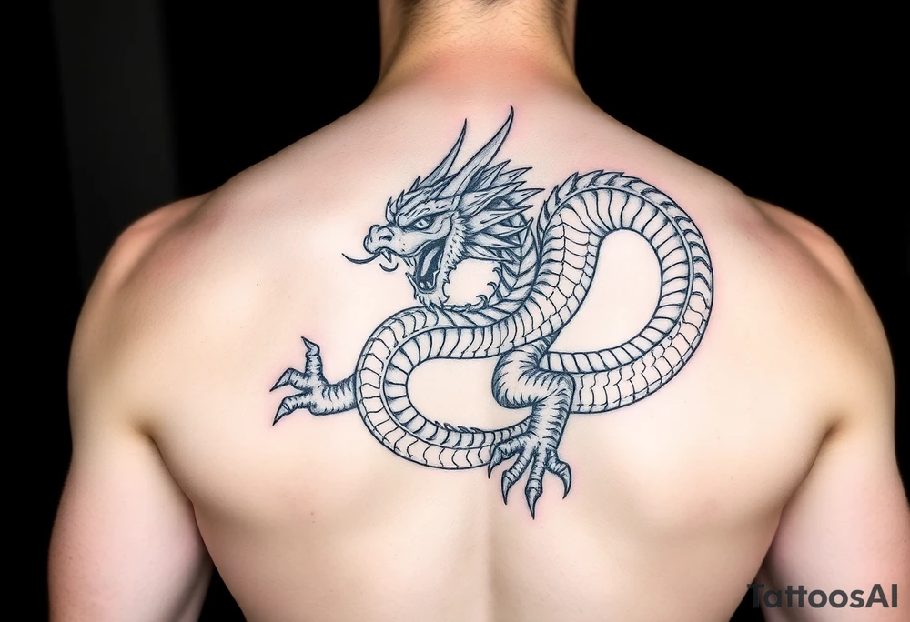 Power dragon tattoo idea