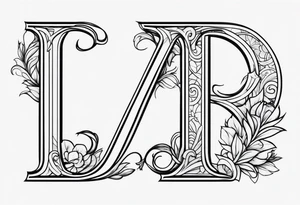 J and R simple initial tattoo of kids initials tattoo idea